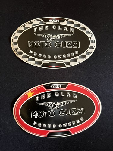 Coppia adesivi moto guzzi clan - guzzi,