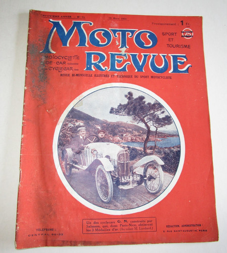 Moto revue mars 1921 - revue, :mars