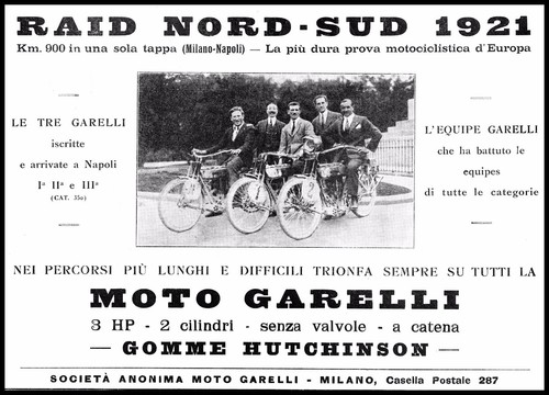 Pubblicita 1921 moto garelli - pubblicita',